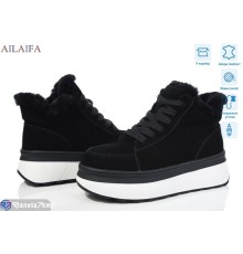 Черевики жіночі на зиму (6 пар р.36-41) чорний  "Latifa"