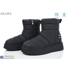 Черевики жіночі на зиму (8 пар р.36-41) чорний  "Latifa"