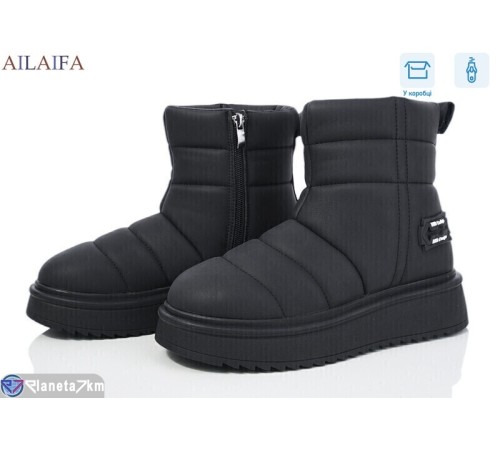 Черевики жіночі на зиму (8 пар р.36-41) чорний  "Latifa"