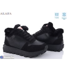 Кросівки жіночі на зиму (8 пар р.36-41) чорний  "Latifa"