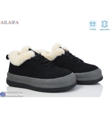 Кросівки жіночі на зиму (8 пар р.36-41) чорний  "Latifa"