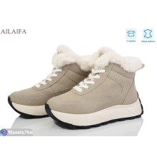 Кросівки жіночі на зиму (8 пар р.36-41) сірий  "Latifa"