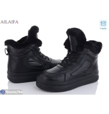 Черевики жіночі на зиму (8 пар р.36-41) чорний  "Latifa"