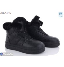 Черевики жіночі на зиму (8 пар р.36-41) чорний  "Latifa"