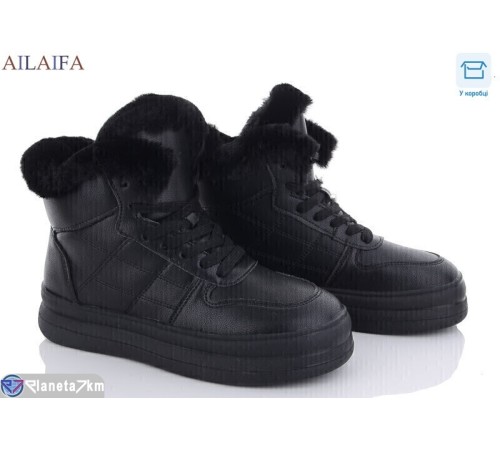 Черевики жіночі на зиму (8 пар р.36-41) чорний  "Latifa"