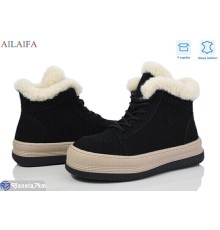 Черевики жіночі на зиму (8 пар р.36-41) чорний  "Latifa"