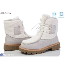 Черевики жіночі на зиму (8 пар р.36-41) сірий  "Latifa"