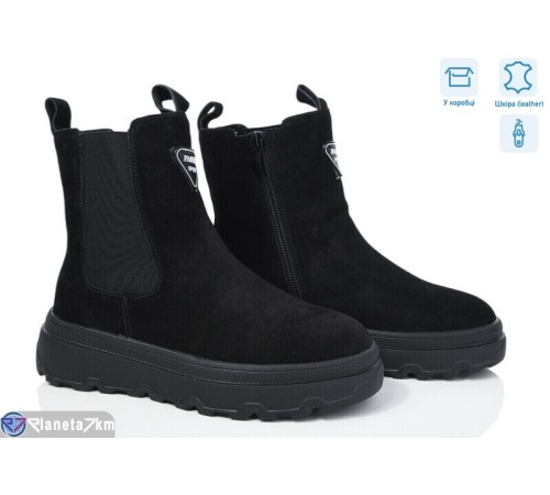 Черевики жіночі на зиму (6 пар р.36-41) чорний  "Normashoes"