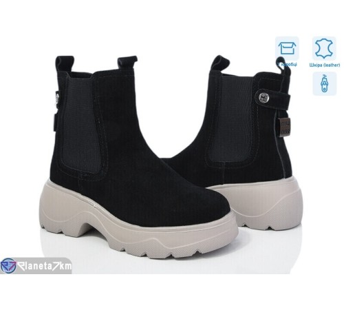 Черевики жіночі на зиму (6 пар р.36-41) чорний  "Normashoes"