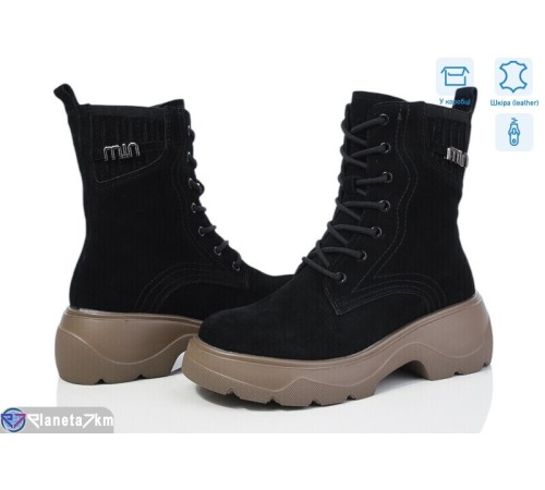 Черевики жіночі на зиму (6 пар р.36-41) чорний  "Normashoes"