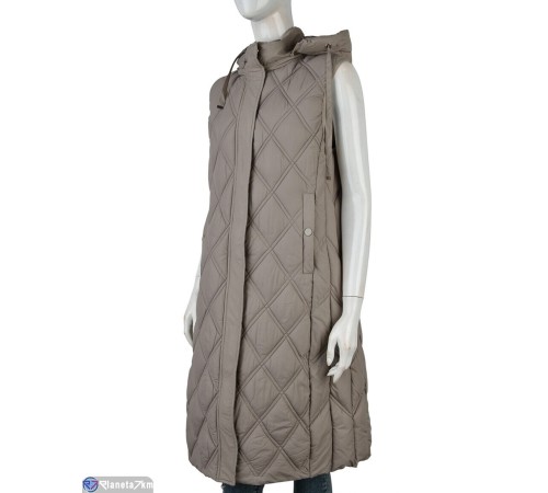 Жилетка жіноча на весну/осінь (5 шт. р.сетка XL-5XL) бежевий  "Kalabok"