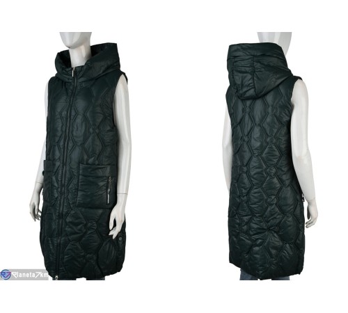 Жилетка жіноча на весну/осінь (5 шт. р.сетка XL-5XL) зелений  "Kalabok"