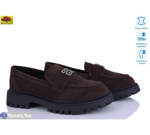 Туфлі жіночі на весну/осінь (8 пар р.36-41) коричневий  "Mei De Li"