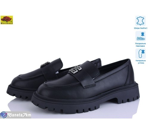 Туфлі жіночі на весну/осінь (8 пар р.36-41) чорний  "Mei De Li"