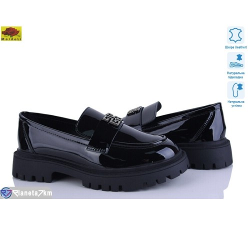 Туфлі жіночі на весну/осінь (8 пар р.36-41) чорний  "Mei De Li"