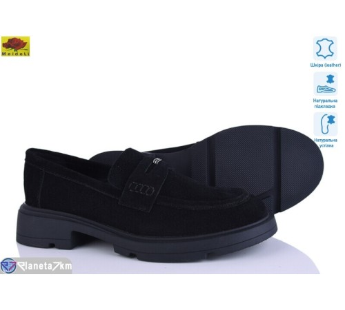 Туфлі жіночі на весну/осінь (8 пар р.36-41) чорний  "Mei De Li"