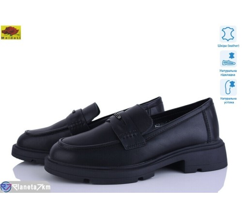 Туфлі жіночі на весну/осінь (8 пар р.36-41) чорний  "Mei De Li"