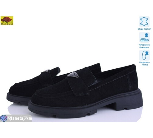 Туфлі жіночі на весну/осінь (8 пар р.36-41) чорний  "Mei De Li"