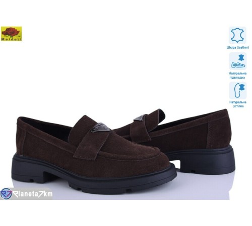 Туфлі жіночі на весну/осінь (8 пар р.36-41) коричневий  "Mei De Li"