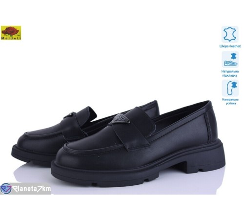 Туфлі жіночі на весну/осінь (8 пар р.36-41) чорний  "Mei De Li"
