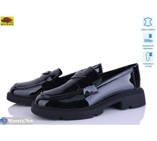 Туфлі жіночі на весну/осінь (8 пар р.36-41) чорний  "Mei De Li"