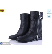 Чоботи жіночі на весну/осінь (6 пар р.36-40) чорний  "Mei De Li"