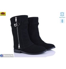 Чоботи жіночі на весну/осінь (6 пар р.36-40) чорний  "Mei De Li"