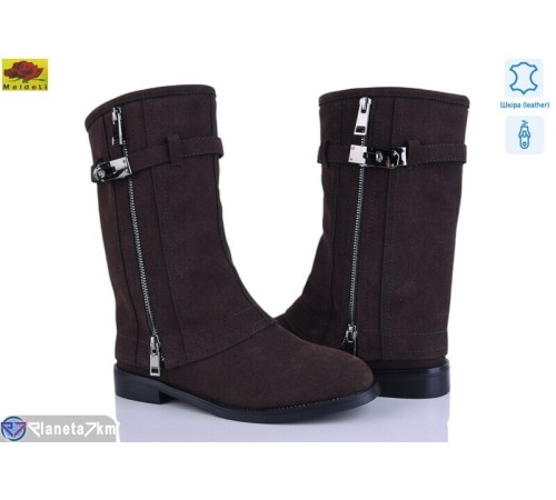 Чоботи жіночі на весну/осінь (6 пар р.36-40) коричневий  "Mei De Li"