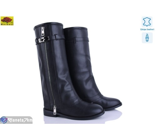 Чоботи жіночі на весну/осінь (6 пар р.36-40) чорний  "Mei De Li"