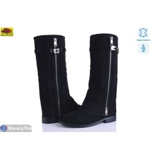 Чоботи жіночі на весну/осінь (6 пар р.36-40) чорний  "Mei De Li"