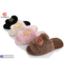 Тапки жіночі на зиму (24 пар р.36-41) мікс  "SCARRHETT"