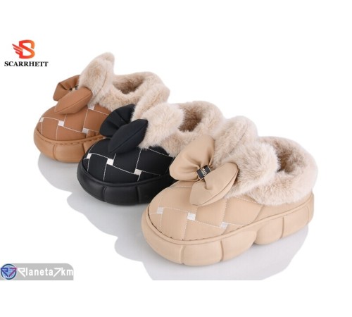 Тапки жіночі на зиму (12 пар р.36-41) мікс  "SCARRHETT"