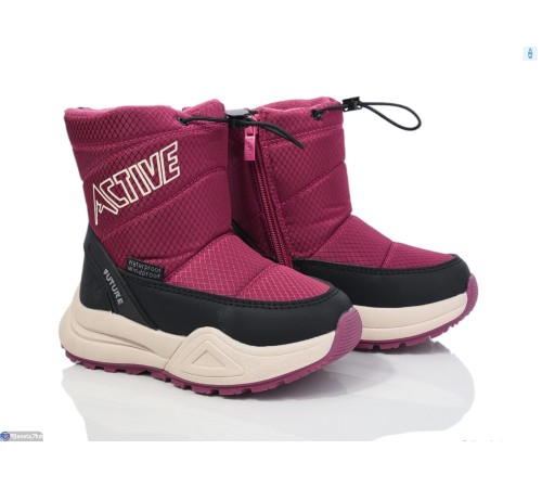 Дутики дитячі на зиму (8 пар р.27-32) бордовий  "Normashoes"