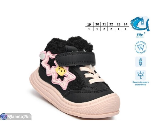 Черевики дитячі на зиму (8 пар р.19-24) чорний  "Normashoes"