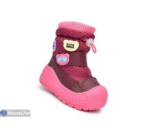 Дутики дитячі на зиму (8 пар р.23-28) бордовий  "Normashoes"