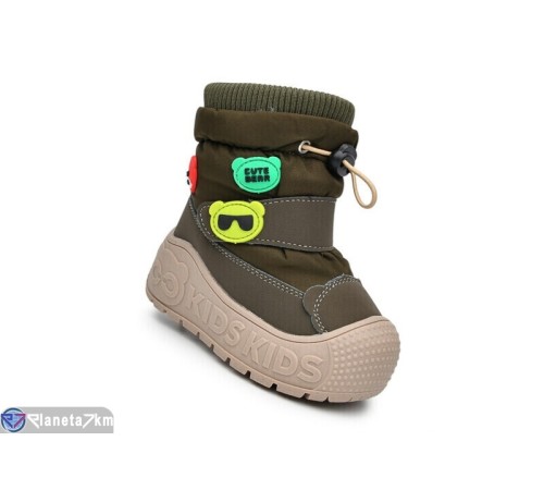 Дутики дитячі на зиму (8 пар р.23-28) хакі  "Normashoes"