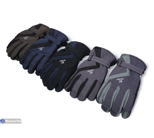 Чоловічі рукавички на зиму (12 шт. р.сетка 11-13) мікс  "RUBIBAS"