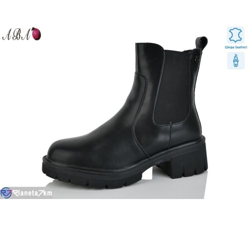 Черевики жіночі на зиму (6 пар р.36-41) чорний  "Aba"