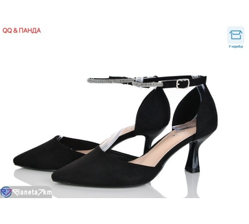 Туфлі жіночі на весну/осінь (8 пар р.36-41) чорний  "QQ&Панда"