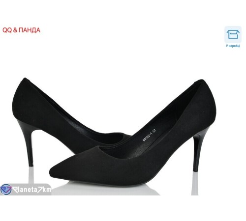 Туфлі жіночі на весну/осінь (6 пар р.36-40) чорний  "QQ&Панда"
