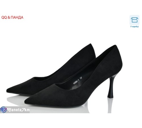 Туфлі жіночі на весну/осінь (6 пар р.36-40) чорний  "QQ&Панда"