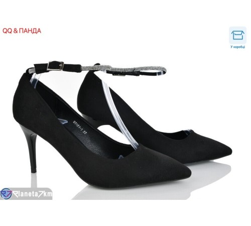 Туфлі жіночі на весну/осінь (6 пар р.36-40) чорний  "QQ&Панда"