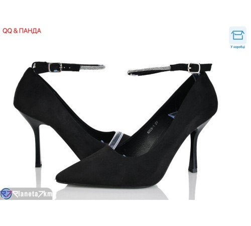 Туфлі жіночі на весну/осінь (6 пар р.36-40) чорний  "QQ&Панда"