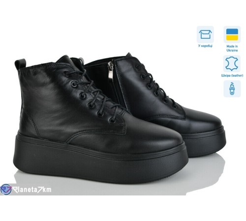 Черевики жіночі на зиму (6 пар р.37-40) чорний  "Linda"