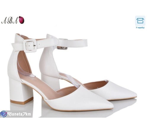 Туфлі жіночі на весну/осінь (6 пар р.36-41) білий  "Aba"