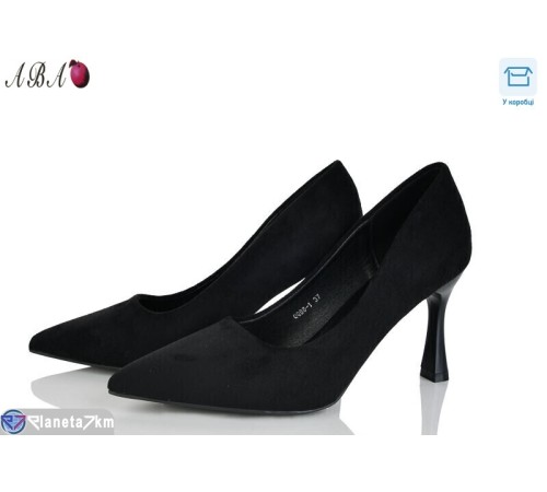 Туфлі жіночі на весну/осінь (6 пар р.36-40) чорний  "Aba"