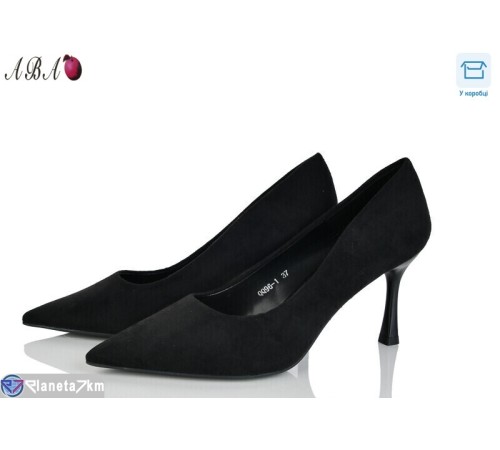 Туфлі жіночі на весну/осінь (6 пар р.36-40) чорний  "Aba"
