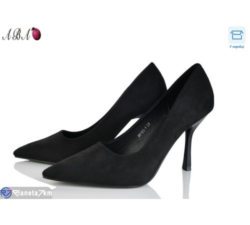 Туфлі жіночі на весну/осінь (6 пар р.36-40) чорний  "Aba"