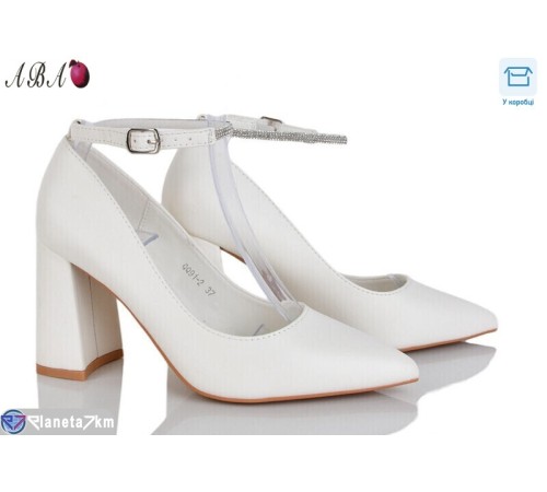 Туфлі жіночі на весну/осінь (8 пар р.36-41) білий  "Aba"