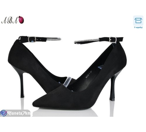 Туфлі жіночі на весну/осінь (6 пар р.36-40) чорний  "Aba"